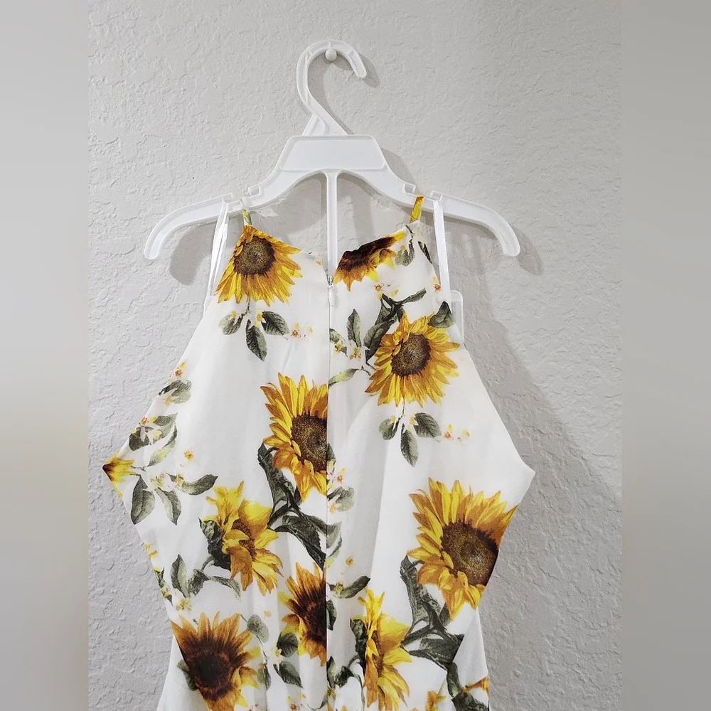 WHBM Ruffle Halter Midi Dress - Picture 5 of 8